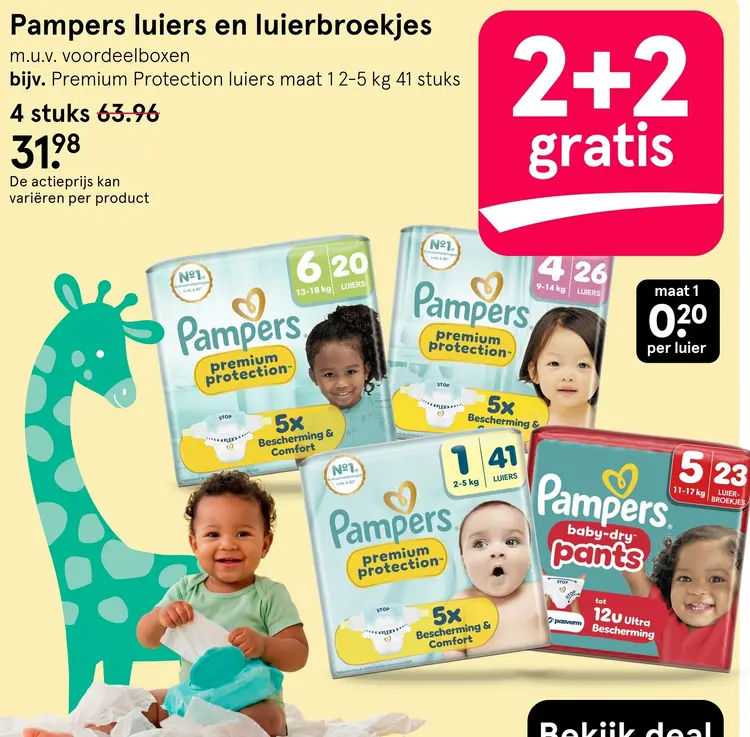 Aanbieding: Pampers luiers en luierbroekjes