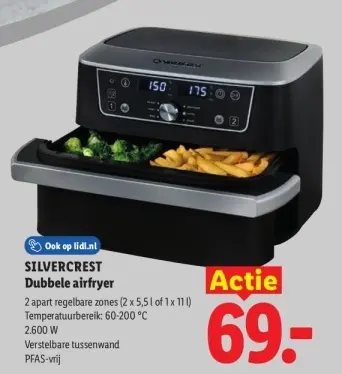 Aanbieding: Dubbele airfryer