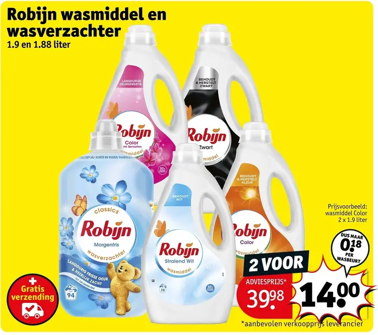 Aanbieding: Wasmiddel en wasverzachter
