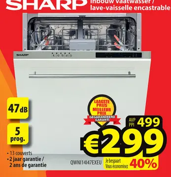Offre: Inbouw vaatwasser / lave-vaisselle encastrabl