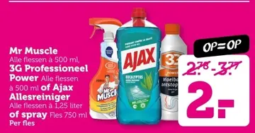 Aanbieding: Mr Muscle, 3G Professioneel Power, Ajax Allesreiniger of spray