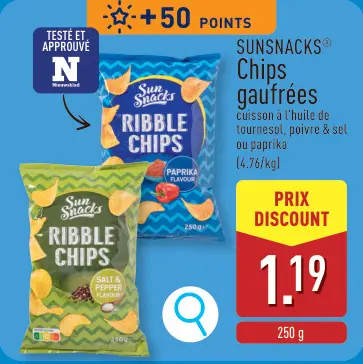 Offre: Chips gaufrées