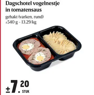 Aanbieding: Dagschotel vogelnestje in tomatensaus