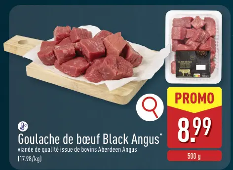 Offre: Goulache de bœuf Black Angus