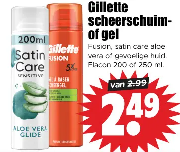Aanbieding: Gillette scheerschuim- of gel