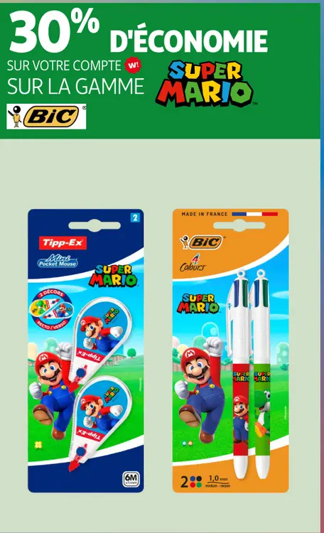 Promotie: Tipp-Ex Mini Pocket Mouse Super Mario, BIC 4 