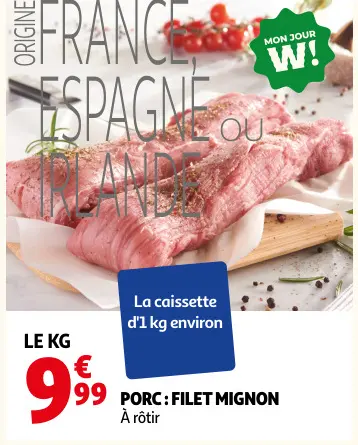 Offre: Porc: filet mignon