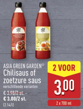 Promotie: Chilisaus of zoetzure saus