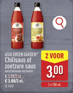 Promotie: Chilisaus of zoetzure saus