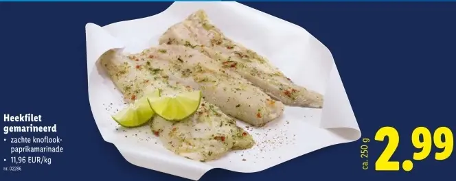 Promotie: Heekfilet gemarineerd
