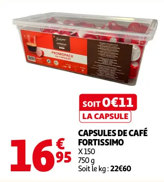 Offre: Capsules de café