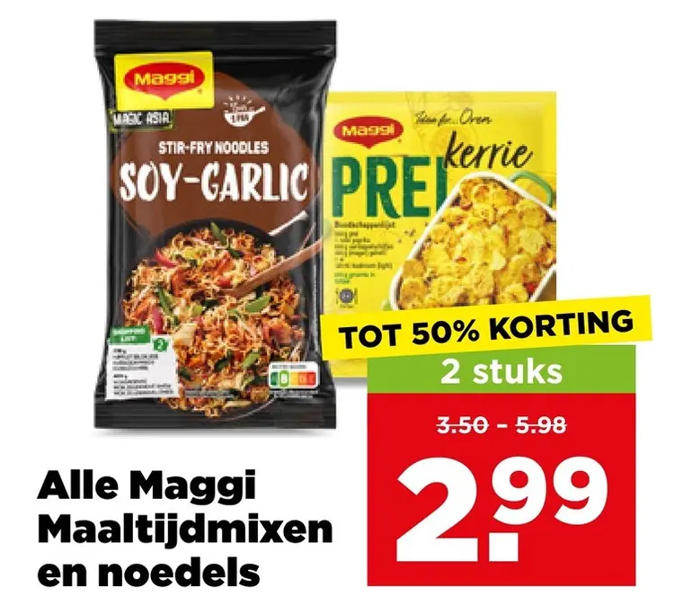 Aanbieding: Maggi Maaltijdmixen en noedels