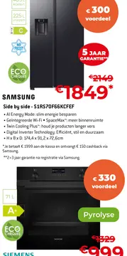 Aanbieding: Side by side - S1RS70F66KCFEF