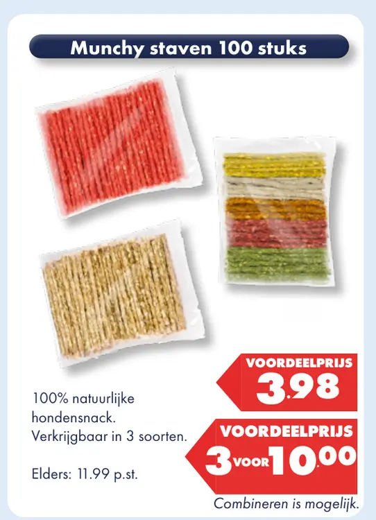 Aanbieding: Munchy staven
