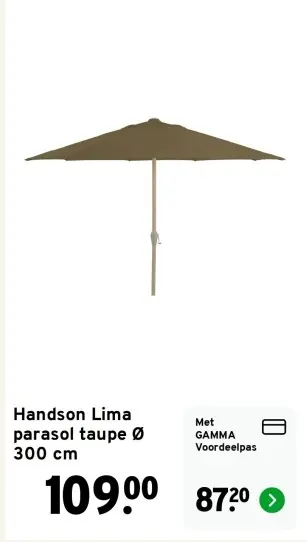 Aanbieding: Lima parasol taupe