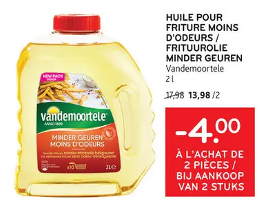 Offre: Huile pour friture moins d'odeurs / frituurolie
