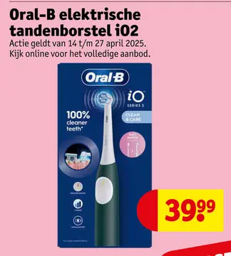 Aanbieding: Oral-B elektrische tandenborstel iO2