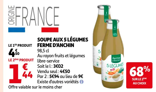 Offre: Soupe aux 5 légumes