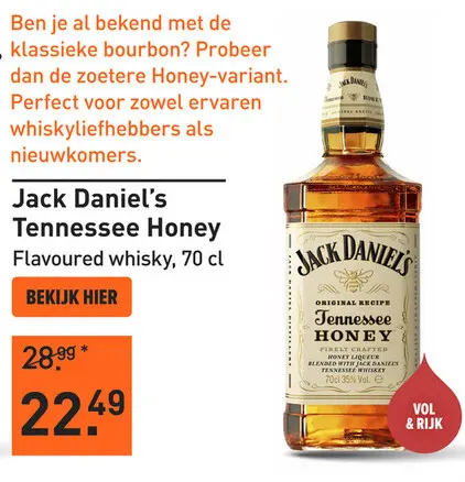 Aanbieding: Jack Daniel's Tennessee Honey 70CL