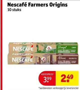 Aanbieding: Nescafé Farmers Origins