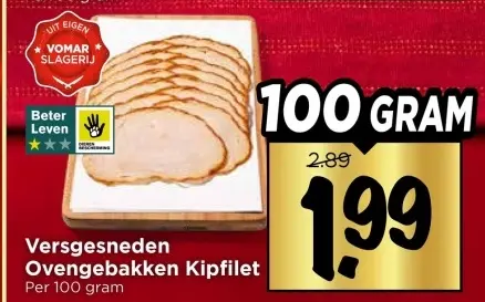 Aanbieding: Versgesneden Ovengebakken Kipfilet