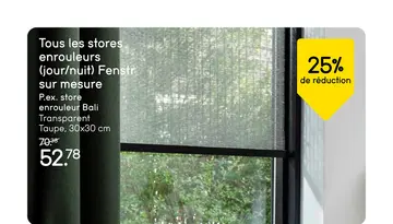 Offre: stores enrouleurs (jour/nuit) Fenstr