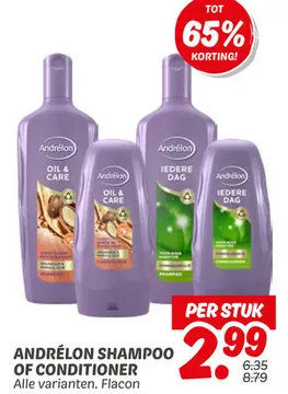 Aanbieding: Andrélon shampoo of conditioner