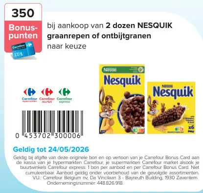 Promotie: NESQUIK graanrepen of ontbijtgranen