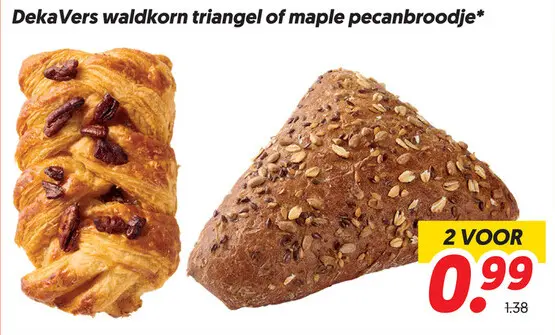 Waldkorn triangel of maple pecanbroodje