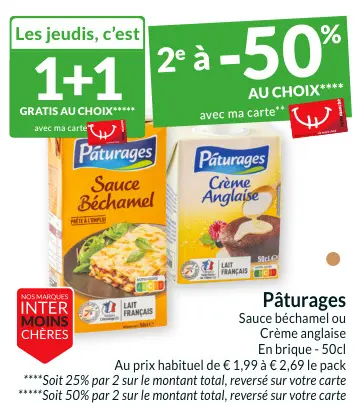 Offre: Sauce béchamel ou Crème anglaise