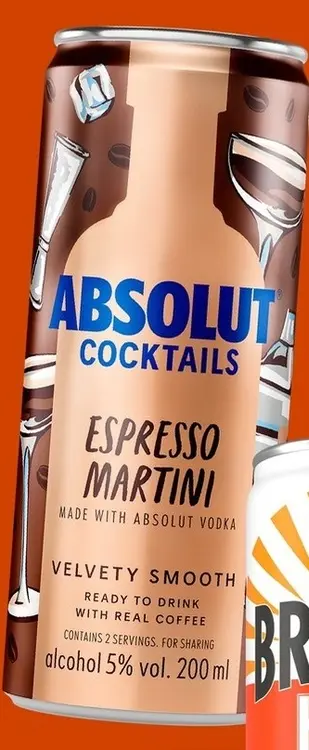 Aanbieding: Absolut Cocktails Espresso Martini & Breezer 