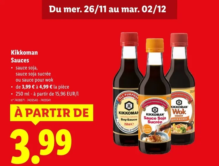 Offre: Sauces
