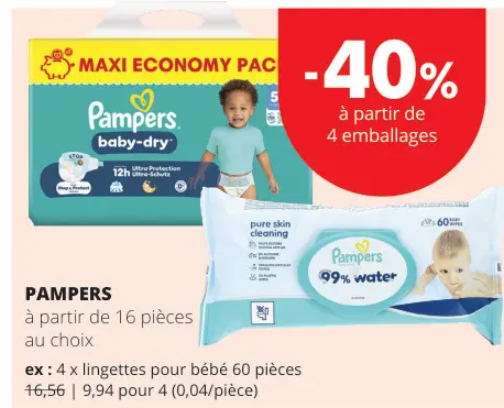Offre: Lingettes pour bébé