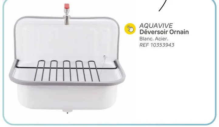 Offre: Deversoir aquavive blanc