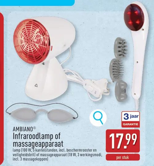Promotie: AMBIANO® Infraroodlamp of massageapparaat