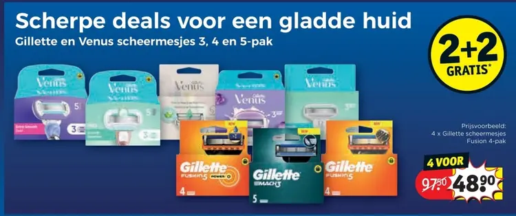 Aanbieding: Gillette en Venus scheermesjes