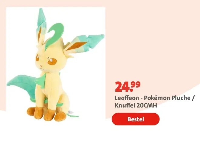 Aanbieding: Leaffeon - Pokémon Pluche / Knuffel