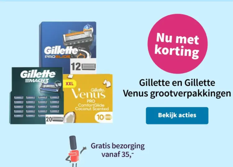 Promotie: Gillette en Gillette Venus grootverpakkingen