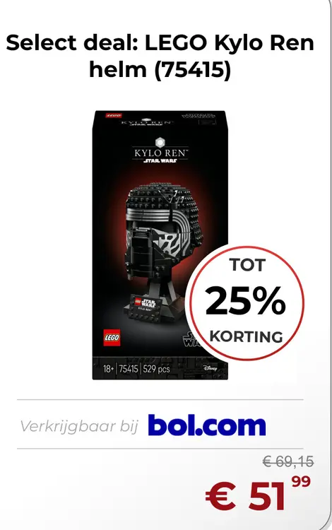 Aanbieding: LEGO Kylo Ren helm