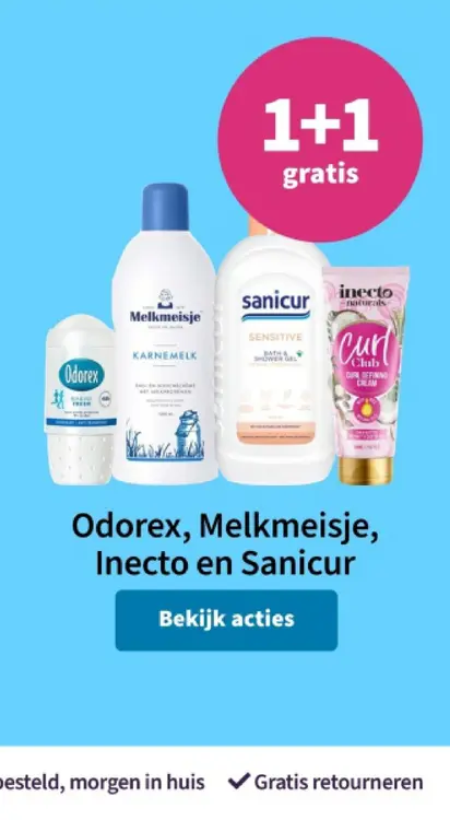 Promotie: Odorex, Melkmeisje, Inecto en Sanicur