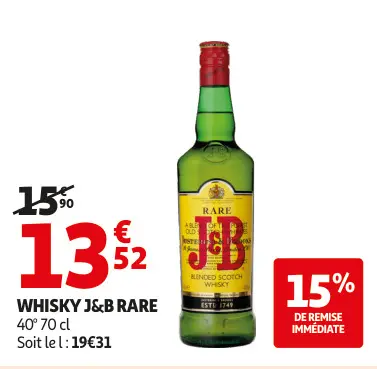 Offre: Whisky J&B rare