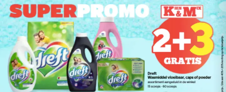 Aanbieding: Wasmiddel vloeibaar, caps of poeder