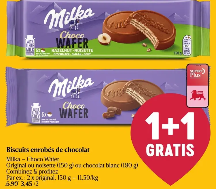 Offre: Biscuits enrobés de chocolat