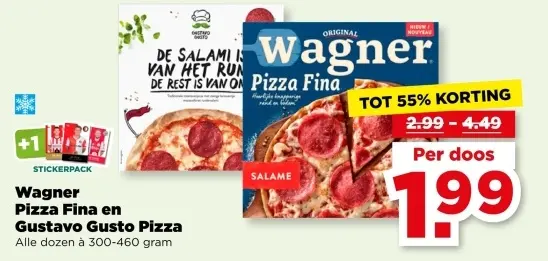 Aanbieding: Pizza Fina en Gustavo Gusto Pizza