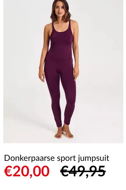 Aanbieding: Donkerpaarse sport jumpsuit