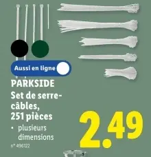 Offre: Set de serre-câbles