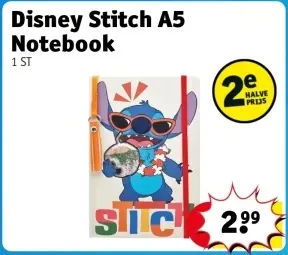 Aanbieding: Disney Stitch A5 Notebook