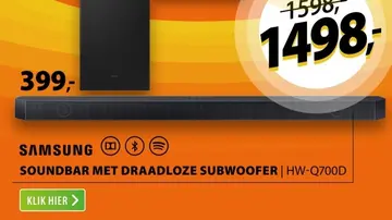 Aanbieding: Soundbar met draadloze subwoofer