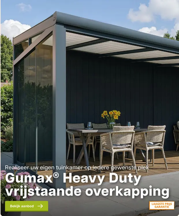 Aanbieding: Heavy Duty vrijstaande overkapping