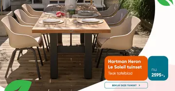 Aanbieding: Hartman Heron Le Soleil tuinset